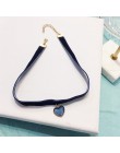 Moda czarna aksamitna skóra koło geometryczne planeta wisiorki fałszywy kołnierz Chokers naszyjnik kobiety biżuteria 2019 prezen