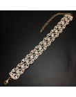 UKEN Rhinestone choker Crystal Maxi oświadczenie naszyjnik luksusowy kołnierz chocker masywne naszyjniki Boho gotycka biżuteria