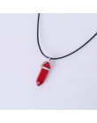 Gorąca sześciokątna kolumna naturalny kryształ tygrysie oko turquoises pendentif ametysty kamień wisiorek naszyjnik łańcuszkowy 