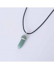 Gorąca sześciokątna kolumna naturalny kryształ tygrysie oko turquoises pendentif ametysty kamień wisiorek naszyjnik łańcuszkowy 