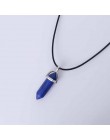 Gorąca sześciokątna kolumna naturalny kryształ tygrysie oko turquoises pendentif ametysty kamień wisiorek naszyjnik łańcuszkowy 