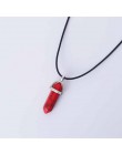 Gorąca sześciokątna kolumna naturalny kryształ tygrysie oko turquoises pendentif ametysty kamień wisiorek naszyjnik łańcuszkowy 