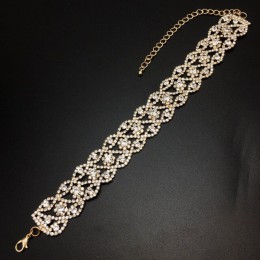 UKEN Rhinestone choker Crystal Maxi oświadczenie naszyjnik luksusowy kołnierz chocker masywne naszyjniki Boho gotycka biżuteria