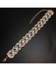 UKEN Rhinestone choker Crystal Maxi oświadczenie naszyjnik luksusowy kołnierz chocker masywne naszyjniki Boho gotycka biżuteria
