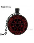 HZShinling HZ1-0045 Hellsing Alucard Pentagram naszyjnik szkło Cabochon Hellsing Pentagram wisiorek typu statement naszyjniki hu