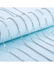 Trustdavis oryginalna 925 Sterling Silver Water-wave wąż Box łańcuch dla kobiety 40 cm/45 cm 0.7/0.8mm naszyjnik łańcuch DC06