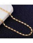 Unisex złoty kolor srebrny łańcuch collares naszyjnik dla kobiet mężczyzn płaski wąż Link Chain karabińczyk biżuteria Drop Shipp