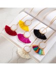 Boho czeski etniczne frędzle naszyjnik dla kobiet długi złoty łańcuch zimowy sweter Choker odzież biżuteria akcesoria