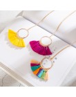 Boho czeski etniczne frędzle naszyjnik dla kobiet długi złoty łańcuch zimowy sweter Choker odzież biżuteria akcesoria