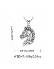 Eudora 925 Sterling Silver głowa konia naszyjnik wisiorek Celtics ducha koń naszyjnik konny biżuteria zwierząt wisiorki CYD424