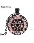 HZShinling HZ1-0045 Hellsing Alucard Pentagram naszyjnik szkło Cabochon Hellsing Pentagram wisiorek typu statement naszyjniki hu