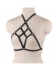 PINKSEE seksowny biustonosz z paskami typu cage biżuteria do ciała łańcuszek dla kobiet Boho Bikini stanik z uprzężą drążą oświa