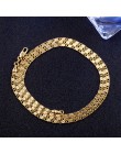 Unisex złoty kolor srebrny łańcuch collares naszyjnik dla kobiet mężczyzn płaski wąż Link Chain karabińczyk biżuteria Drop Shipp