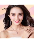 ZRHUA 925 Sterling Silver naszyjnik łańcuch cyrkon wisiorki serca naszyjniki dla kobiet kolye Choker wysokiej jakości biżuteria 