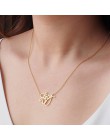 Niestandardowe nazwa Cursive naszyjnik spersonalizowany stal nierdzewna złoty kolor tabliczka znamionowa wisiorek Choker naszyjn