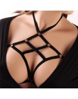 PINKSEE seksowny biustonosz z paskami typu cage biżuteria do ciała łańcuszek dla kobiet Boho Bikini stanik z uprzężą drążą oświa