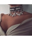 KMVEXO 2019 moda kryształ kryształ górski Choker naszyjnik aksamitne oświadczenie naszyjnik dla kobiet Collares Chocker biżuteri