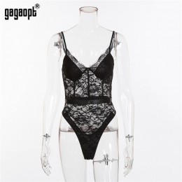 Gagaopt 2020 lato koronkowe body kobiety sukienka bodycon z wycięciami Sexy body kombinezon kombinezony Streetwear