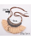 2019 nowy modny Retro etniczne artystyczne wisiorki z frędzlami naszyjniki dla kobiet aksamitny łańcuszek Choker naszyjnik boho 