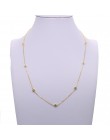 Nowy autentyczny 925 sterling silver cz koralik śliczne kobiety choker 40 + 5cm przedłużyć srebrny naszyjnik łańcuch