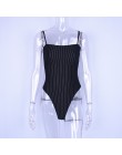 Hugcitar paski spaghetti pasek slash prosto neck backless sexy bodycon body 2019 lato kobiety moda body