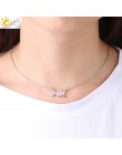 CSJA Vintage półksiężyc naszyjnik na obojczyk księżyc słońce wisiorki kolor srebrny Choker z kamienia naturalnego krótkie naszyj
