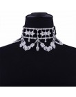 KMVEXO 2019 moda kryształ kryształ górski Choker naszyjnik aksamitne oświadczenie naszyjnik dla kobiet Collares Chocker biżuteri