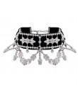 KMVEXO 2019 moda kryształ kryształ górski Choker naszyjnik aksamitne oświadczenie naszyjnik dla kobiet Collares Chocker biżuteri
