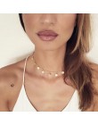 Moda gwiazda pręt okrągły serce Choker naszyjnik dla kobiet naszyjnik wisiorek na szyję naszyjnik Choker biżuteria panna młoda p