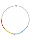 Yumfeel marka ręcznie robiona biżuteria naszyjnik z koralików kobiety artystyczne modne biżuteria z koralików Choker naszyjniki