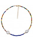 Yumfeel marka ręcznie robiona biżuteria naszyjnik z koralików kobiety artystyczne modne biżuteria z koralików Choker naszyjniki