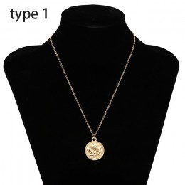 SHIXIN Boho proste Charms Choker naszyjnik kobiety maryja panna róża kwiat anioł Rune wisiorek w kształcie monety moda komunikat
