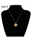 SHIXIN Boho proste Charms Choker naszyjnik kobiety maryja panna róża kwiat anioł Rune wisiorek w kształcie monety moda komunikat