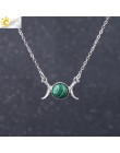CSJA Vintage półksiężyc naszyjnik na obojczyk księżyc słońce wisiorki kolor srebrny Choker z kamienia naturalnego krótkie naszyj