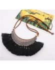 2019 nowy modny Retro etniczne artystyczne wisiorki z frędzlami naszyjniki dla kobiet aksamitny łańcuszek Choker naszyjnik boho 