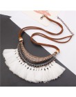 2019 nowy modny Retro etniczne artystyczne wisiorki z frędzlami naszyjniki dla kobiet aksamitny łańcuszek Choker naszyjnik boho 