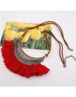 2019 nowy modny Retro etniczne artystyczne wisiorki z frędzlami naszyjniki dla kobiet aksamitny łańcuszek Choker naszyjnik boho 