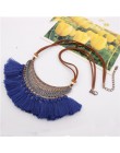 2019 nowy modny Retro etniczne artystyczne wisiorki z frędzlami naszyjniki dla kobiet aksamitny łańcuszek Choker naszyjnik boho 