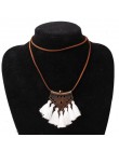2019 nowy modny Retro etniczne artystyczne wisiorki z frędzlami naszyjniki dla kobiet aksamitny łańcuszek Choker naszyjnik boho 