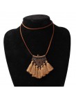 2019 nowy modny Retro etniczne artystyczne wisiorki z frędzlami naszyjniki dla kobiet aksamitny łańcuszek Choker naszyjnik boho 
