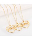 3 sztuk/zestaw moda najlepsi przyjaciele wisiorek naszyjniki Charms złamany naszyjnik w kształcie serca Rhinestone Choker komuni