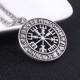SG Norse Vikings naszyjniki wisiorki Odin's Runes przeznaczenie wilk nadprzyrodzony księżyc Pentagram dla mężczyzn damska biżute
