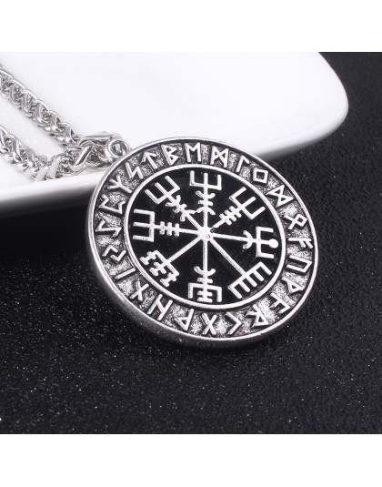 SG Norse Vikings naszyjniki wisiorki Odin's Runes przeznaczenie wilk nadprzyrodzony księżyc Pentagram dla mężczyzn damska biżute