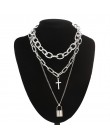 Warstwowa grunge estetyczna biżuteria vintage punkowy łańcuszek naszyjnik blokada krzyż wisiorek naszyjnik kobiety choker łańcuc
