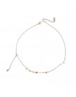 Gwiazda ze stali nierdzewnej naszyjnik kobiety moda biżuteria proste Choker Collares Temperament wisiorki prezent urodzinowy