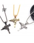 UZI Kolye GUN kształt naszyjnik mężczyźni Hip Hop biżuteria złoty kolor styl wojskowy mężczyzna 60cm łańcuch męskie naszyjniki G