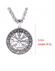 SG Norse Vikings naszyjniki wisiorki Odin's Runes przeznaczenie wilk nadprzyrodzony księżyc Pentagram dla mężczyzn damska biżute