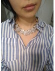2020 Indian komunikat Choker naszyjnik kobiety luksusowy z kryształkami duży naszyjnik na szelkach Femme etniczne boho duży kołn