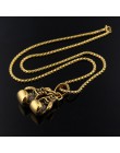 CHICVIE luksusowe Mini rękawica bokserska obecne i naszyjnik dla mężczyzn Unisex Choker łańcuch Hiphop naszyjniki oświadczenie f