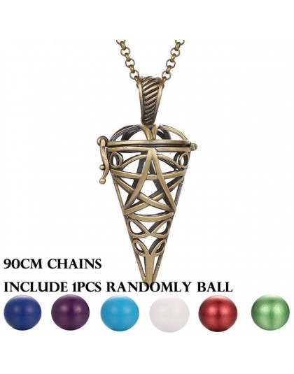 2019 wielostylowy Hollow LOVE Angel Wings stary naszyjnik Music Ball ciąża Bell naszyjnik zapachowy olejek eteryczny wisiorek me